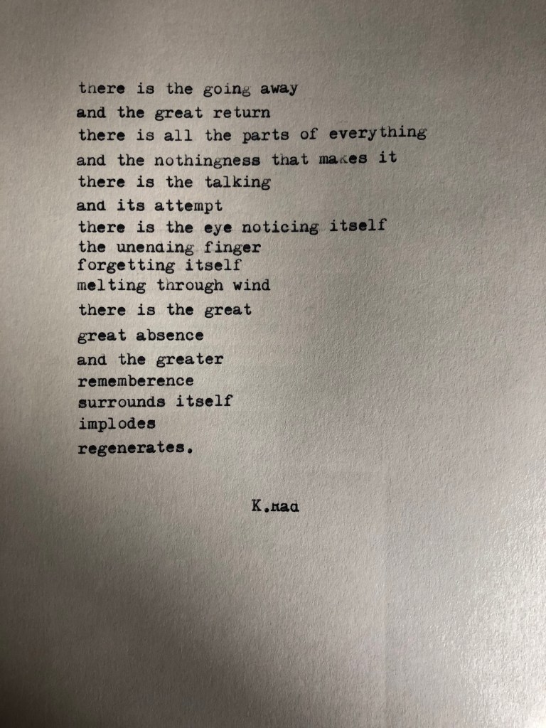 Kate's poem from her experience at Hebden Bridge 2020 workshop